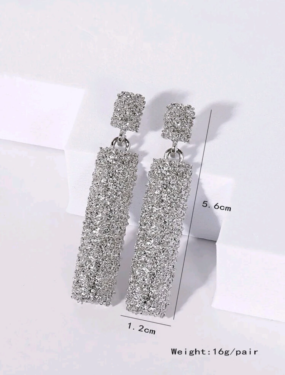 Aretes vintage plateado 2