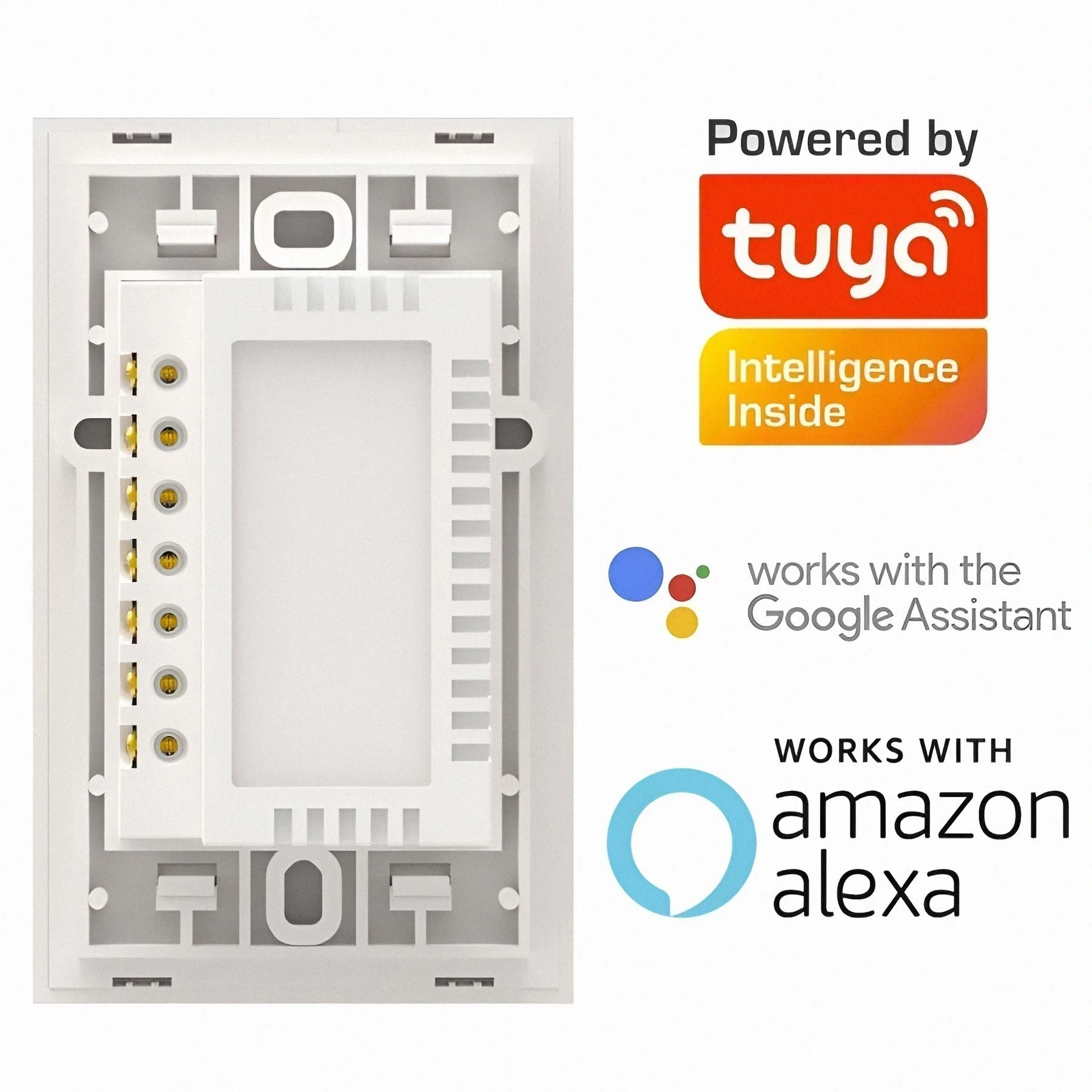 INTERRUPTOR DOBLE INTELIGENTE WIFI 10A 120VAC COLOR BLANCO S/NEUTRO DEXEL SMART 3