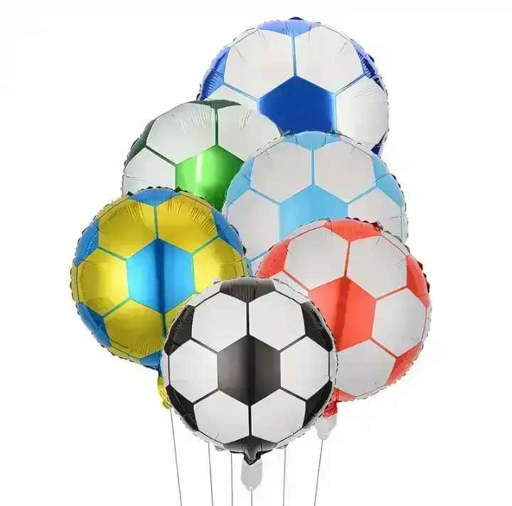 Globo metalizado 18 pulgadas pelota de futbol