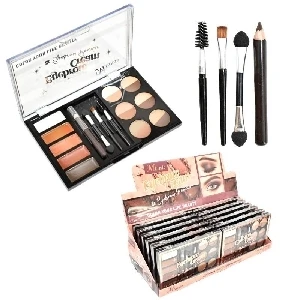 KIT DE SOMBRA POMADA Y POLVO PARA CEJAS CON APLICADORES DE MIUNDO