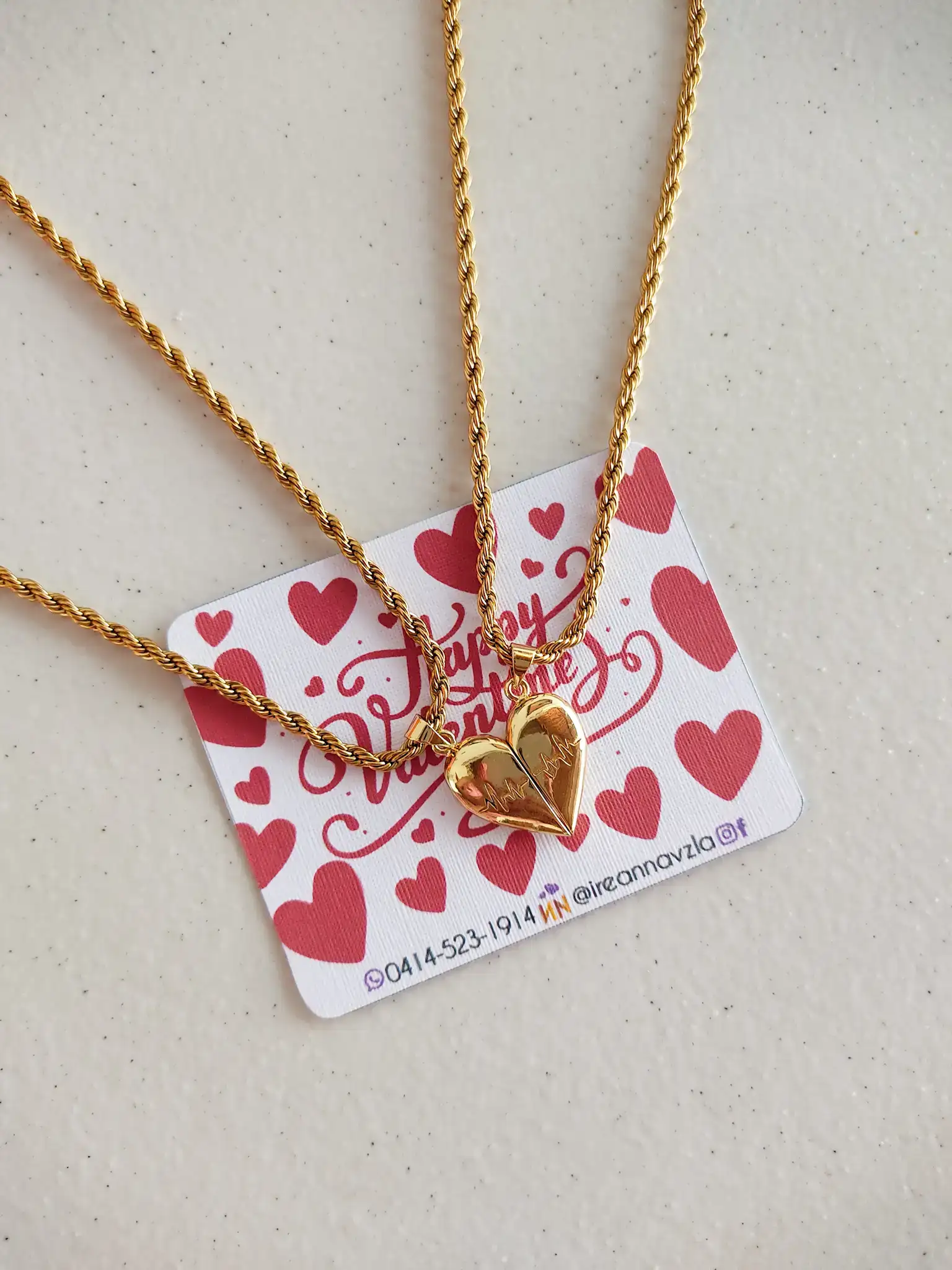 Cadenas corazón imantado 