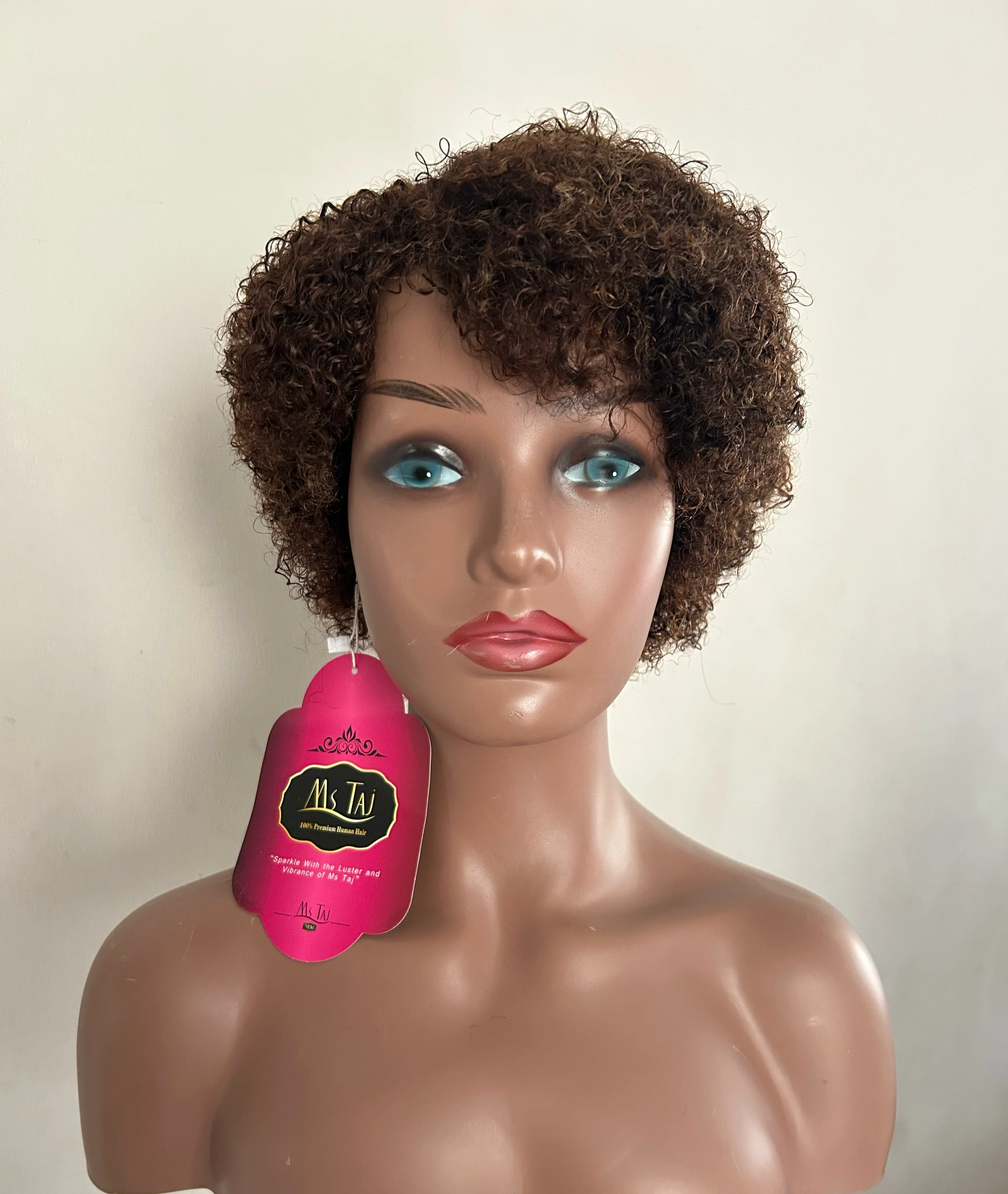 Pelucas de pelo humano estilo afro corto, pelucas de pelo virgen brasileño con densidad del 150 % sin procesar 2