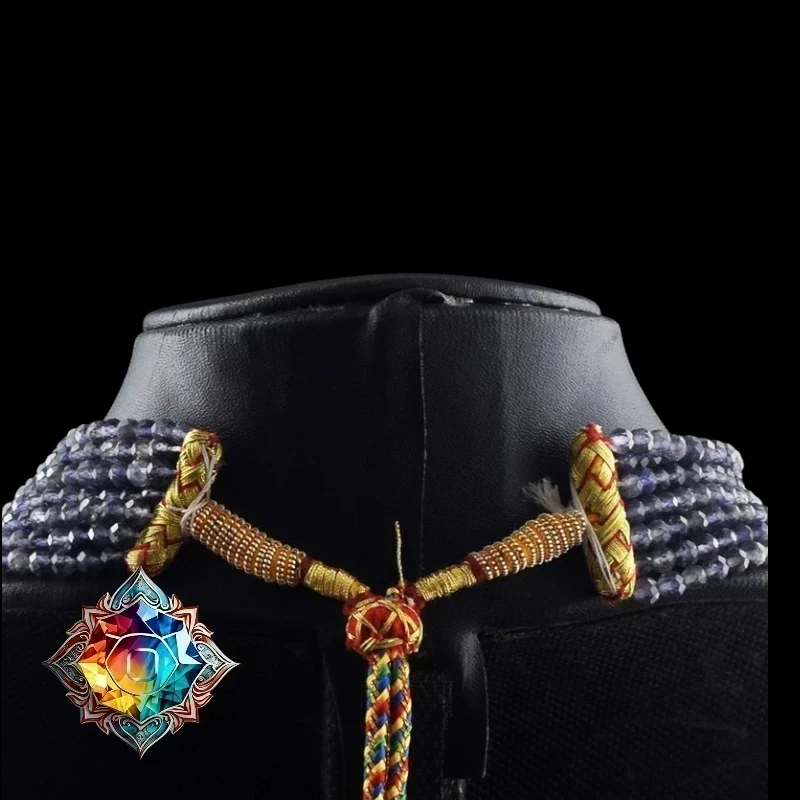 Inmejorable collar de gemas de iolita microfacetadas genuinas. 4