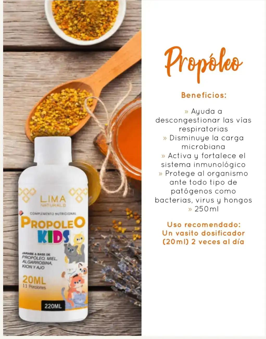 Propoleo Kids 220ml Lima Naturals