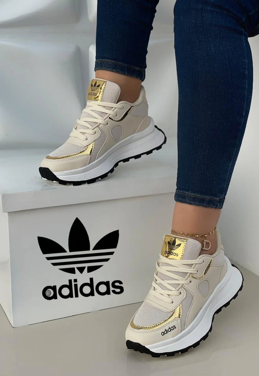 Tenis Adidas Dama Dorado