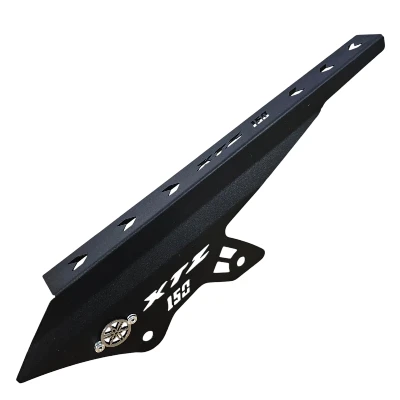 AC Xtz 150 protector cadena acero negro logo 3d cromado ML
