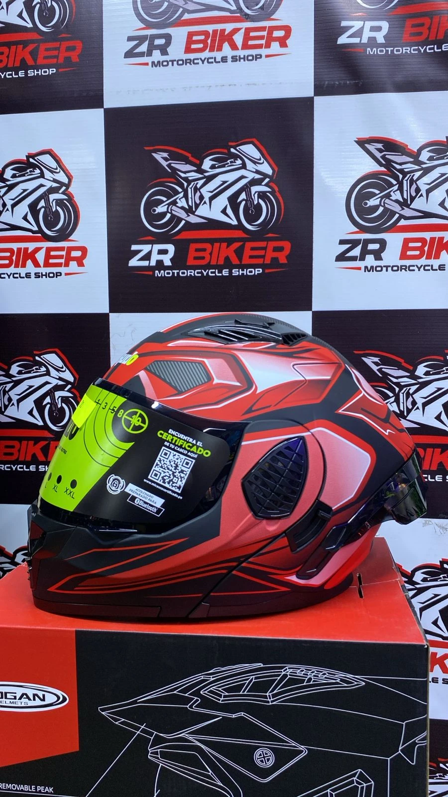 CASCO ABATIBLE XKUDO INFERNO NEGRO