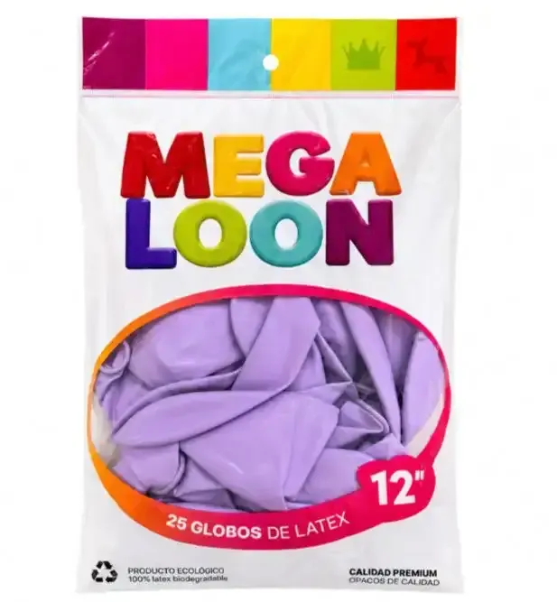 Globo latex 12" macaron 2,8 grs x 25 unidades  3