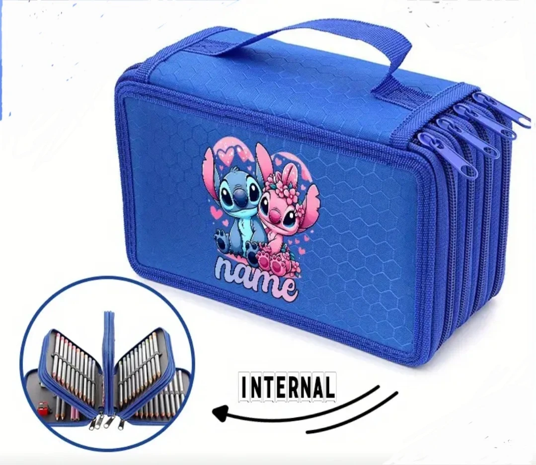 Estuches azul personalizado con nombre
