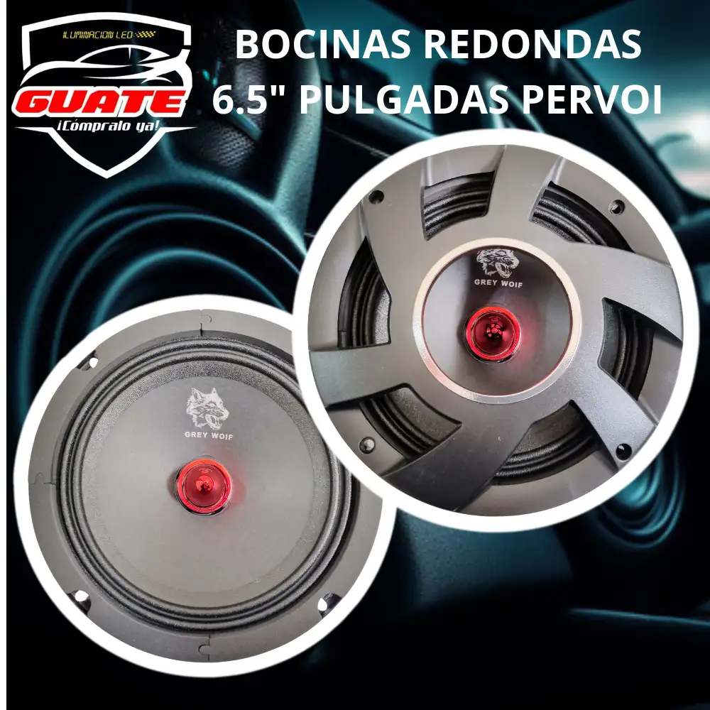 PAR BOCINAS REDONDAS 6.5 PULGADAS PERVOI 