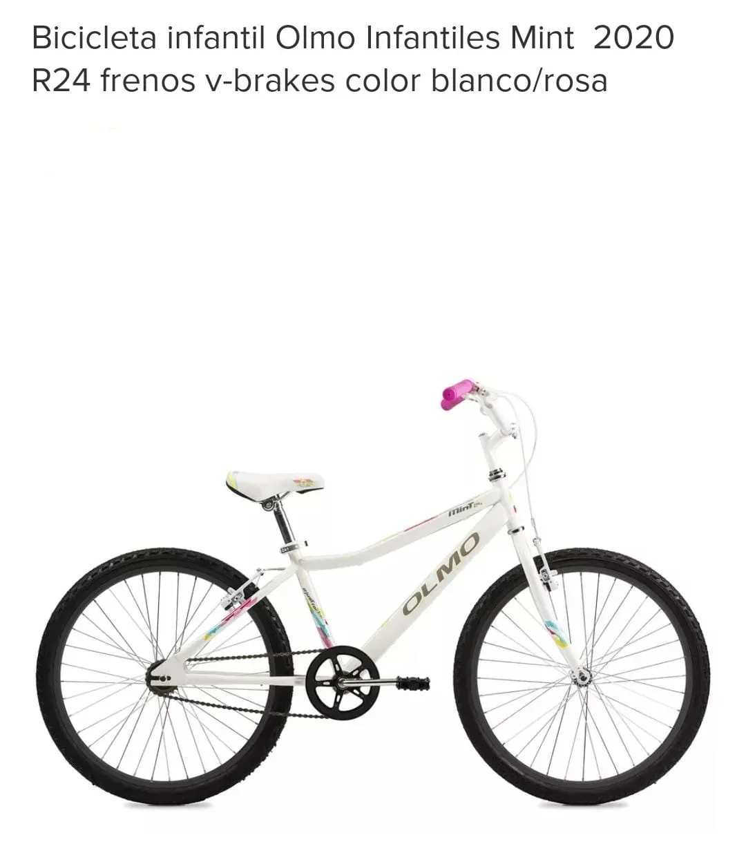 Bicicleta OLMO Mint Rod. 24 Blanca/Rosa
