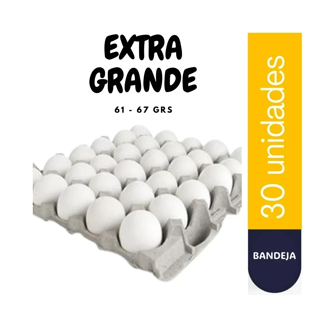 BANDEJA EXTRA GRANDE BLANCO 30U