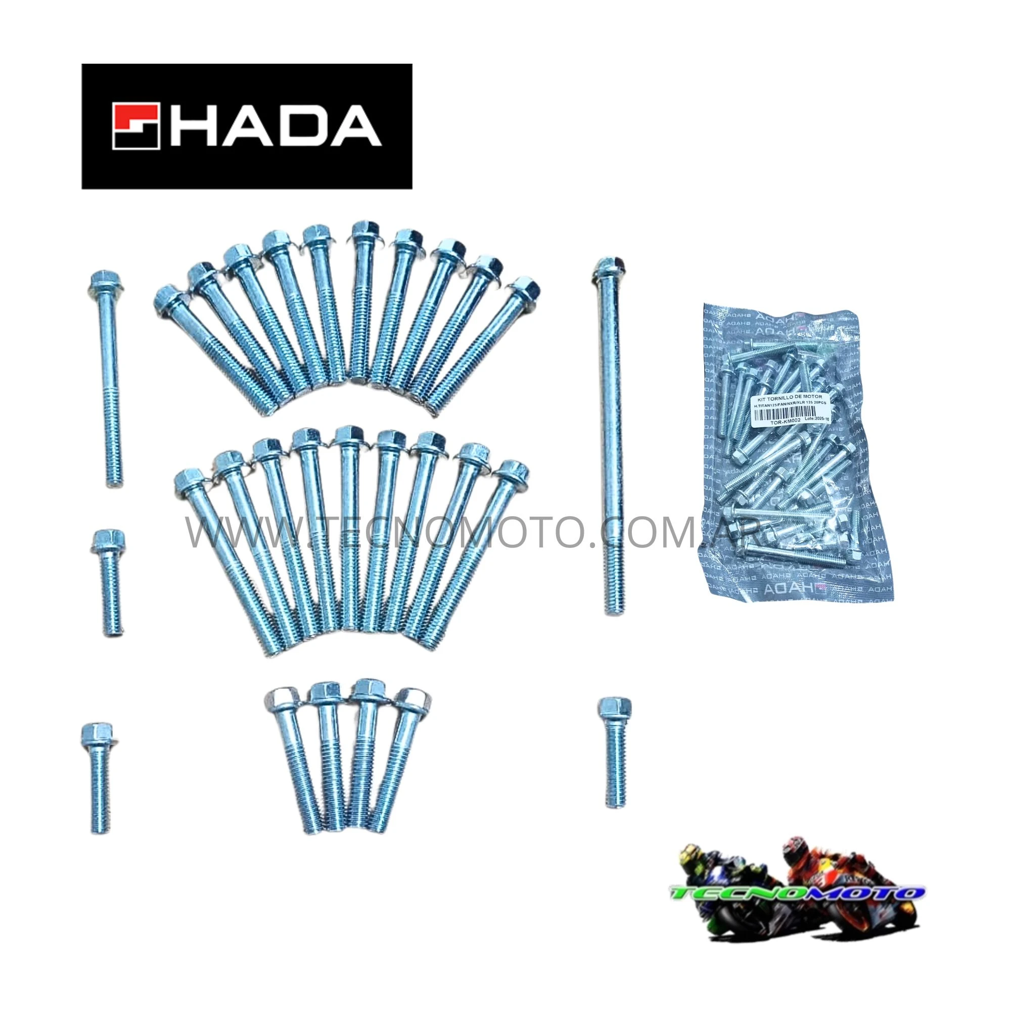 TORNILLO MOTOR HONDA 125 XLR/FAN/NXR -28PCS.-50260