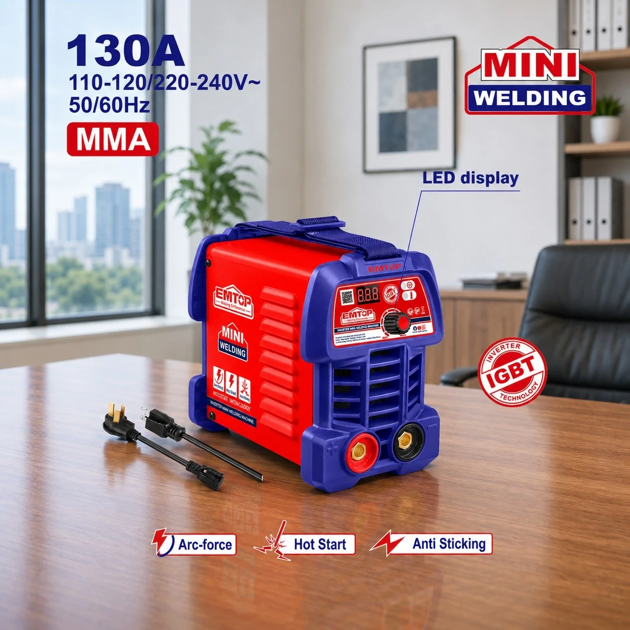 MINI SOLDADURA DE 130 AMP MARCA EMTOP