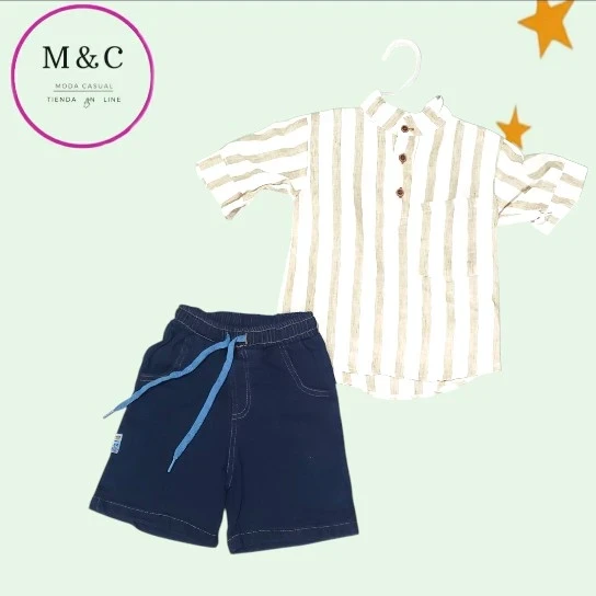 Conjunto T - M cuello mao