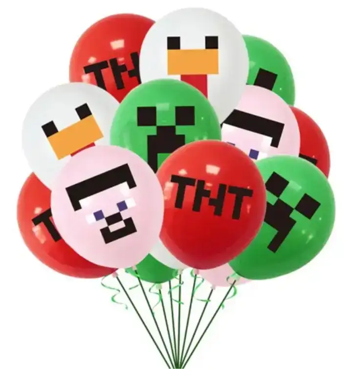 Globo estampado Minecraft x 10 unidades 