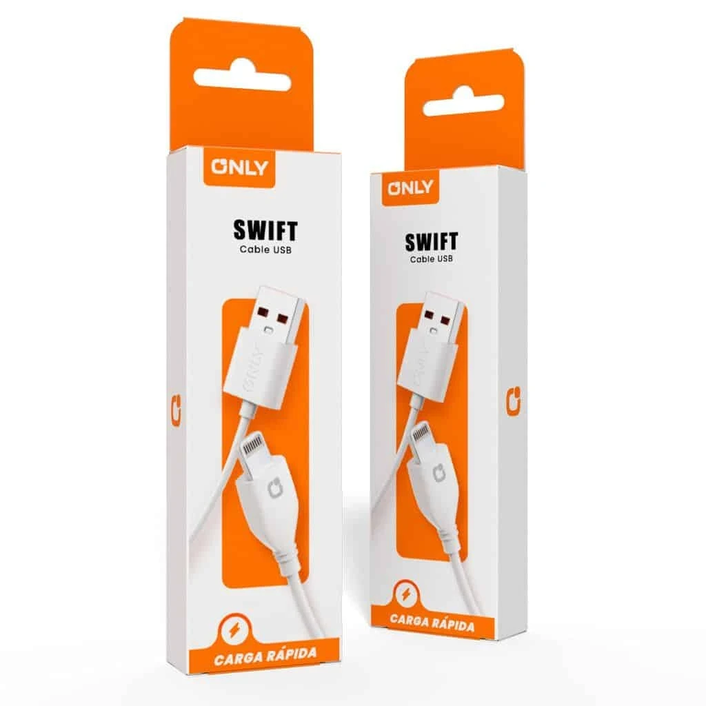 CABLE USB LIGHTNING "IPHONE" SWIFT – ONLY – BLANCO