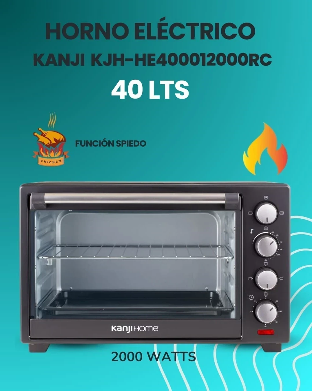 HONRO ELÉCTRICO KANJI HOME 40 LTS CON CONVENCIÓN 