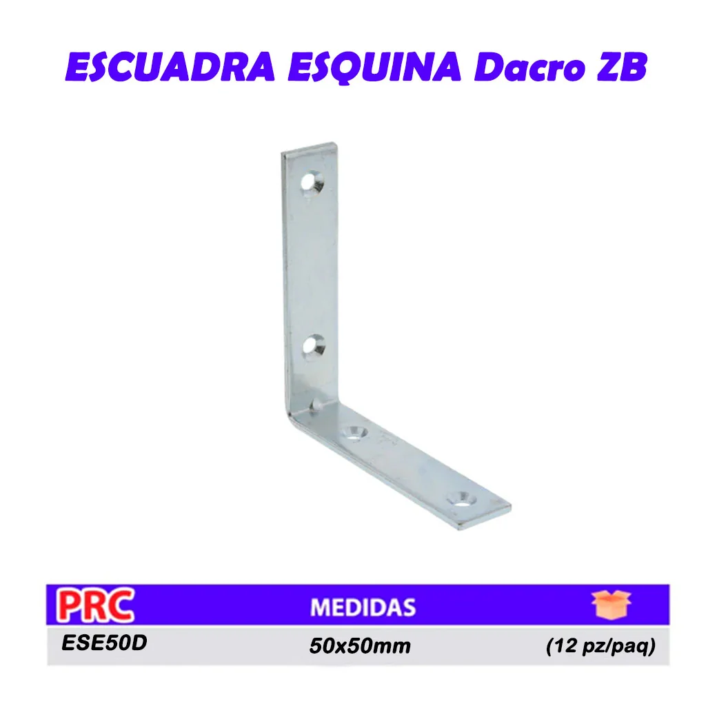 ESCUADRA ESQUINA Dacro ZB 50x50mm