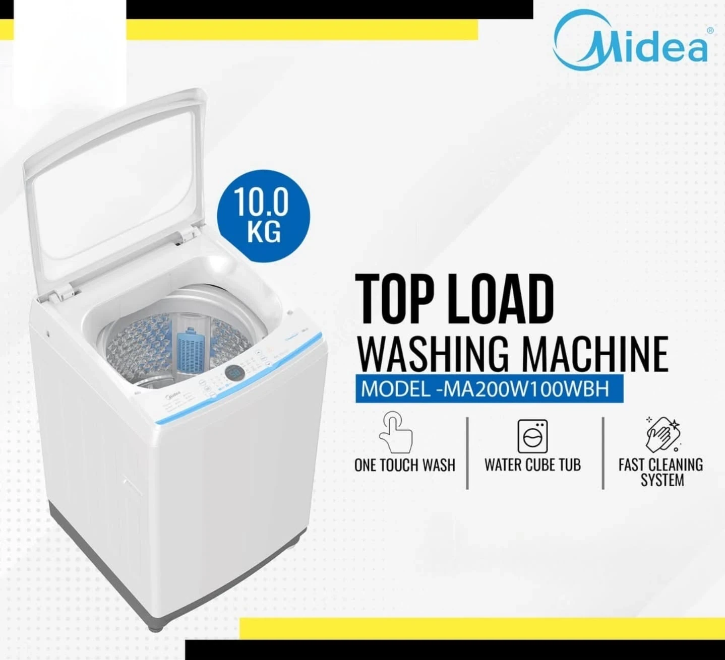 Lavadora de carga superior Midea 10 kg