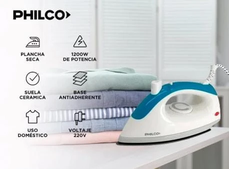 🪄 *PLANCHA PHILCO EN SECO 1200W*  