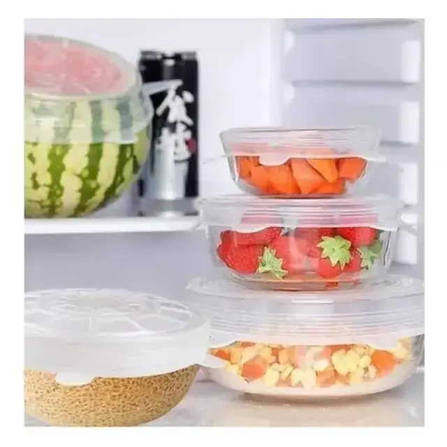 Tapa Silicona Multiuso Tapas X6 Ajustable Fruta Verdura Olla 3