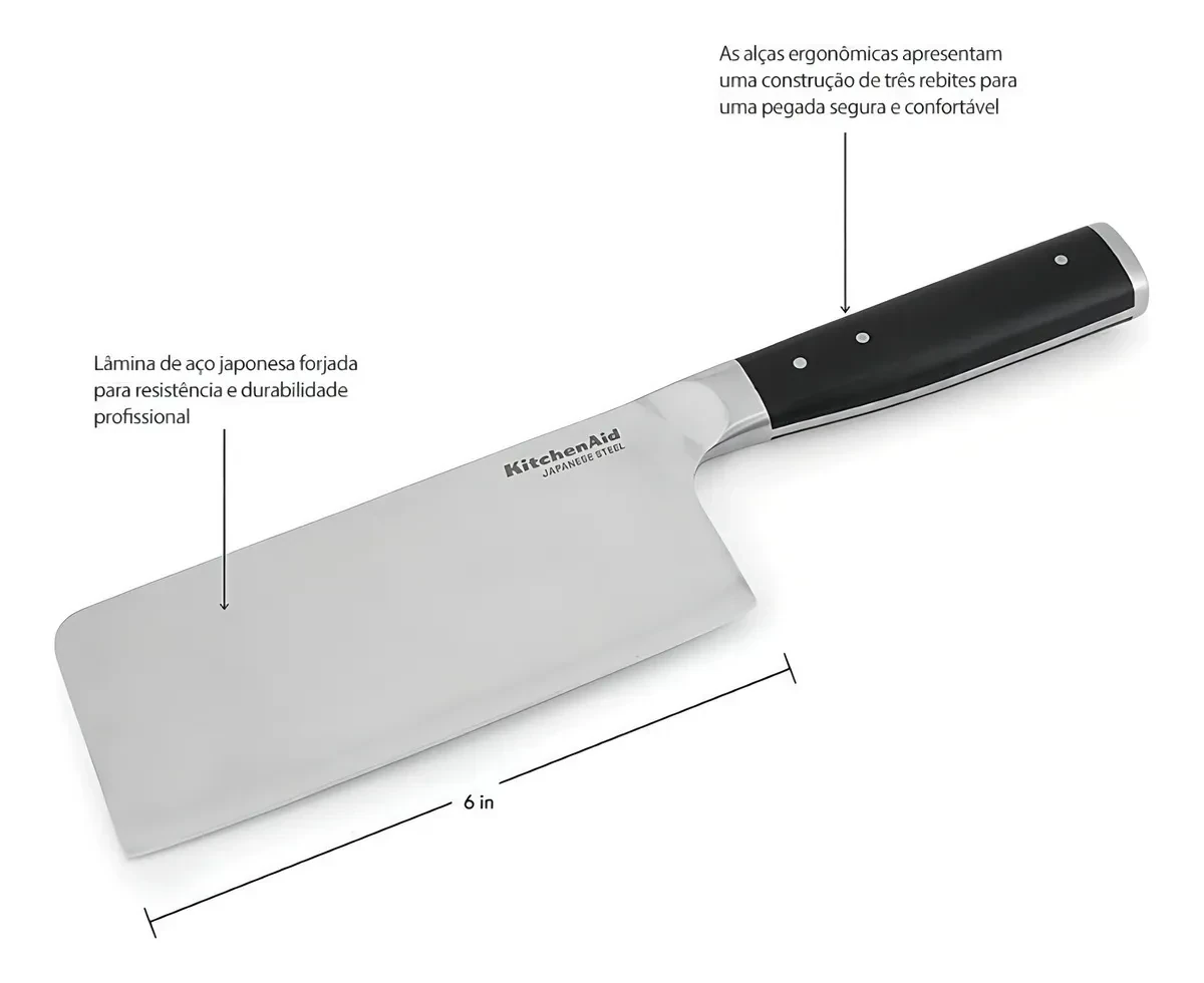 Cuchillo forjado Kitchenaid con funda protectora, 2