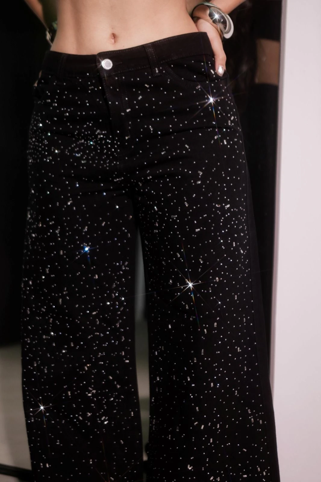 Jean oversize Brillos
