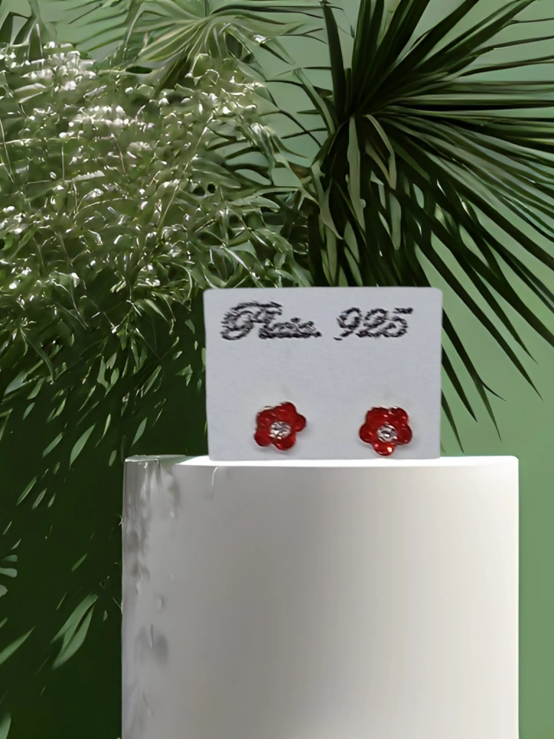 Broquel de flor roja