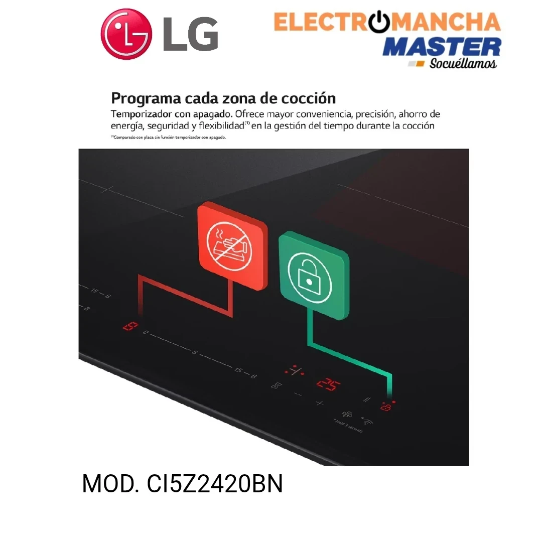 ENCIMERA INDUCCION LG CI5Z2420BN 3 FUEGOS 28CM. 6