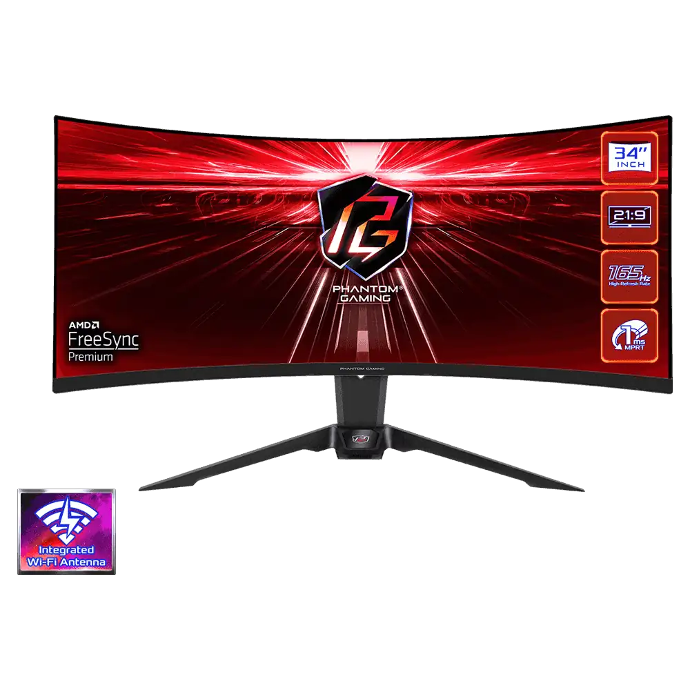 Monitor Asrock gamer PG34WQ15R2B 34  ultrawide 