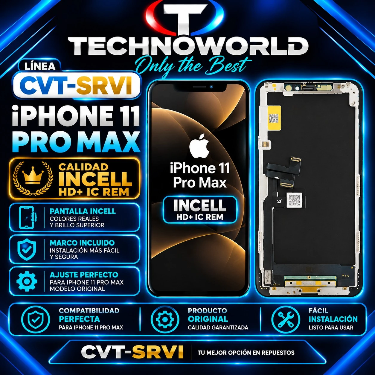 Mod CVT Iphone 11 pro max hd+ incel ic remov 