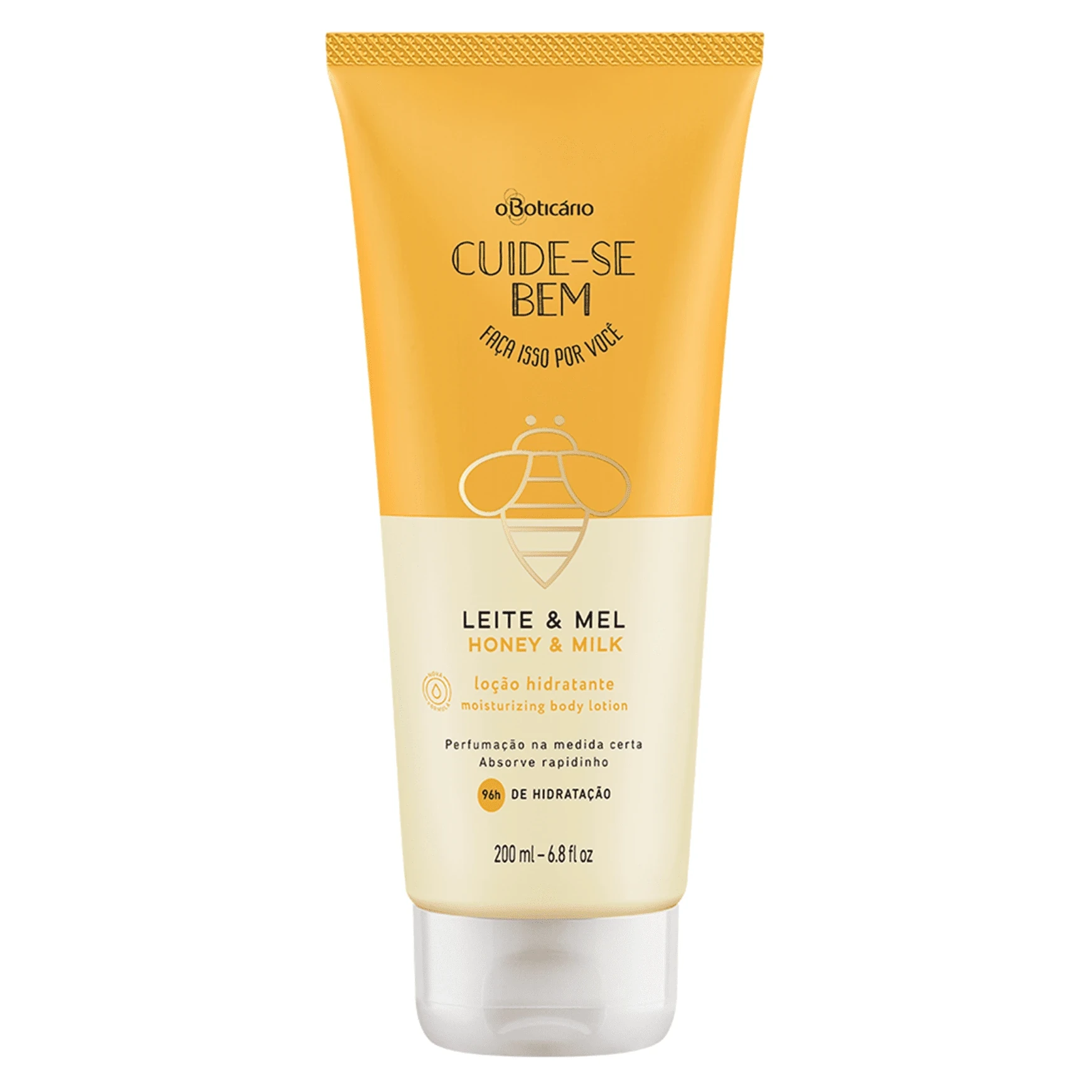 Cuide-se Bem Leche Y Miel Loción Hidratante Corporal, 200ml