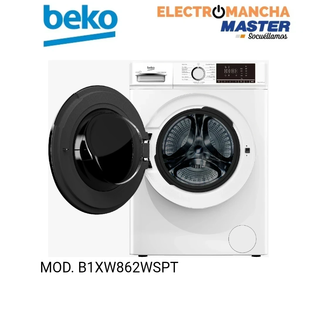 LAVADORA BEKO B1XW862WSPT 8 KILOS 1200 RPM. CLASE A 2