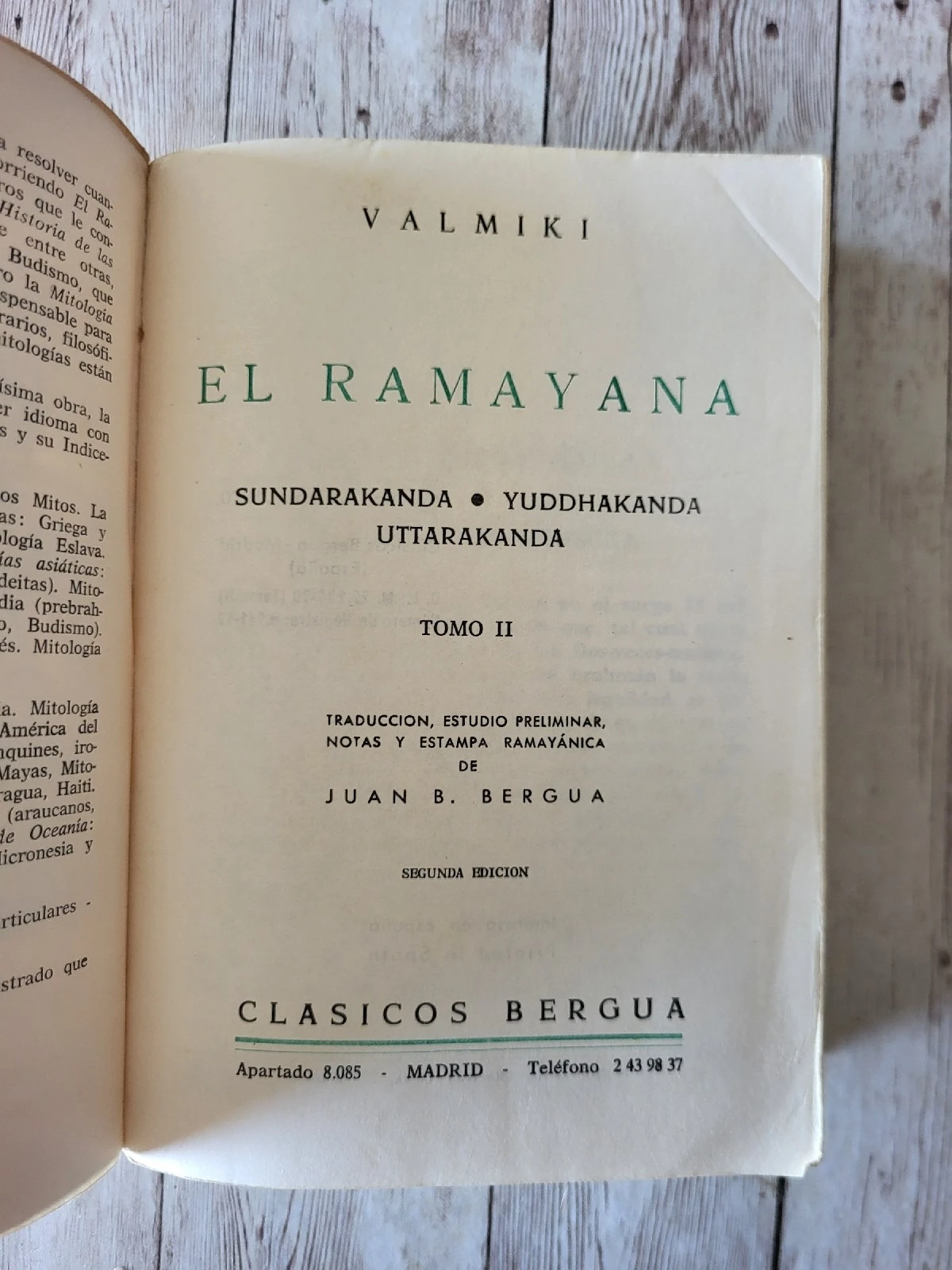 Tomo # 2 El Ramayana / Valmiki /   4