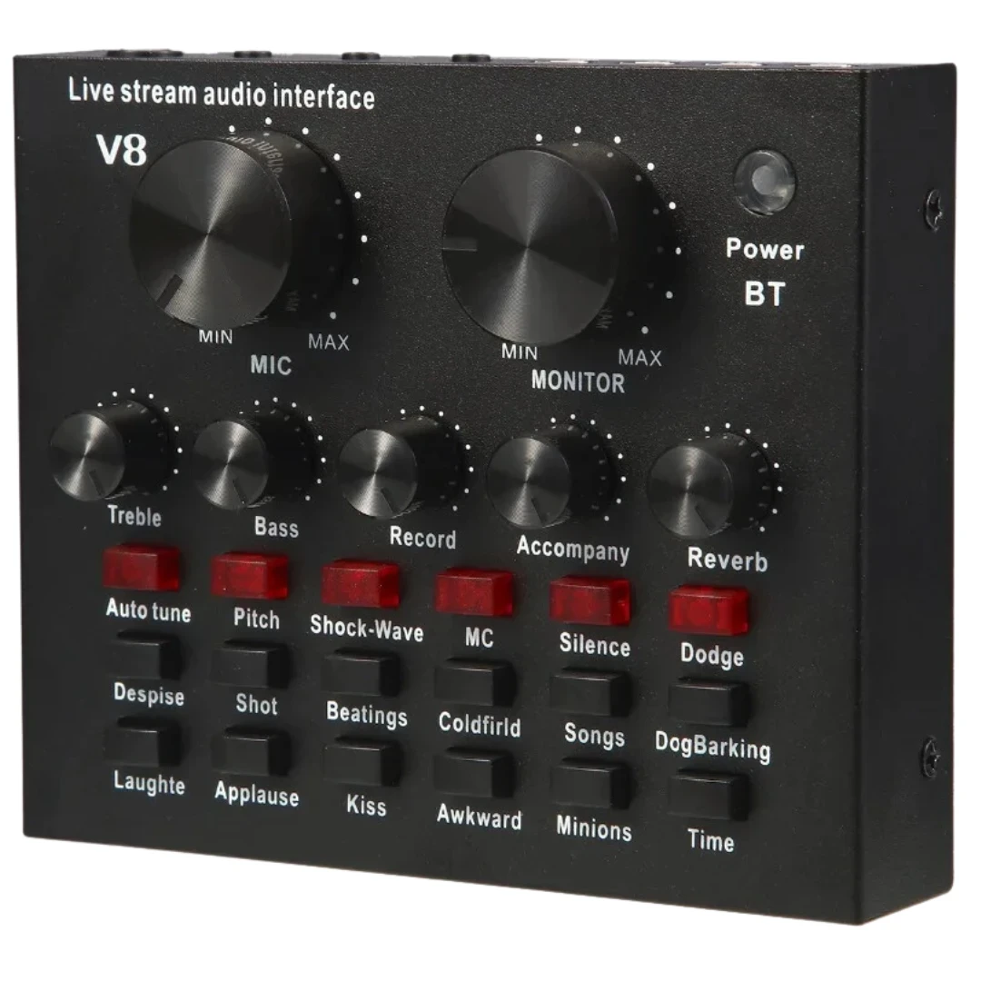 Mezclador de audio externo interfaz USB  4