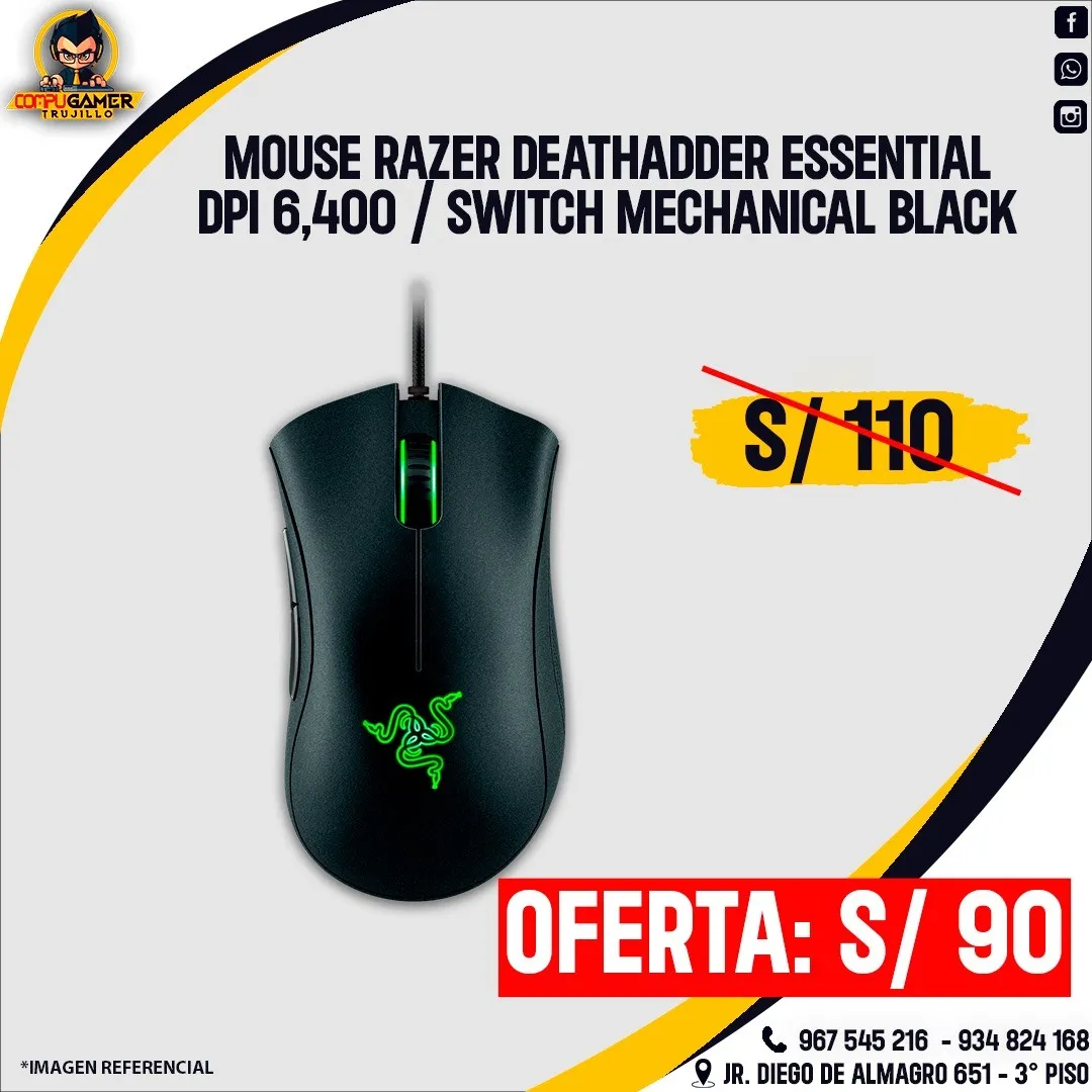 MOUSE RAZER DEATHADDER ESSENTIAL BLACK