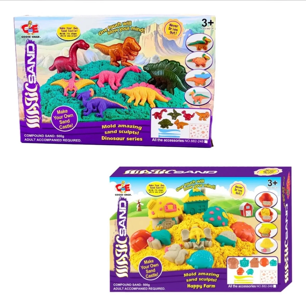 ARENA MAGICA CON MOLDES 500g