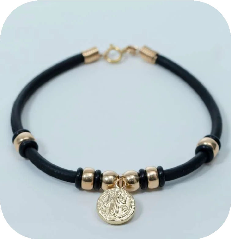 TB-02090399-PULSERA CAUCHO NEO B6MM DIJE SAN BENITO (RIAZA) 3