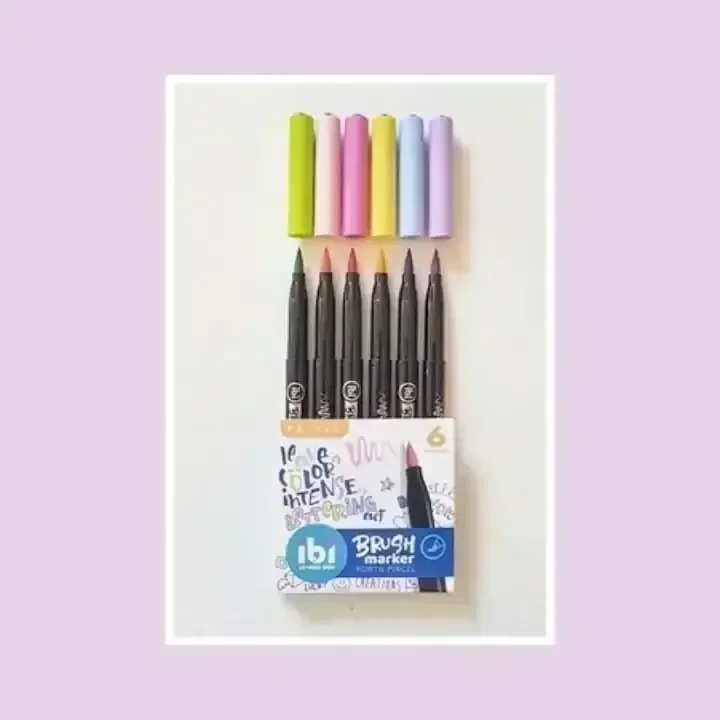 Marcador Ibi Brush Marker Pastel - Punta Pincel 2