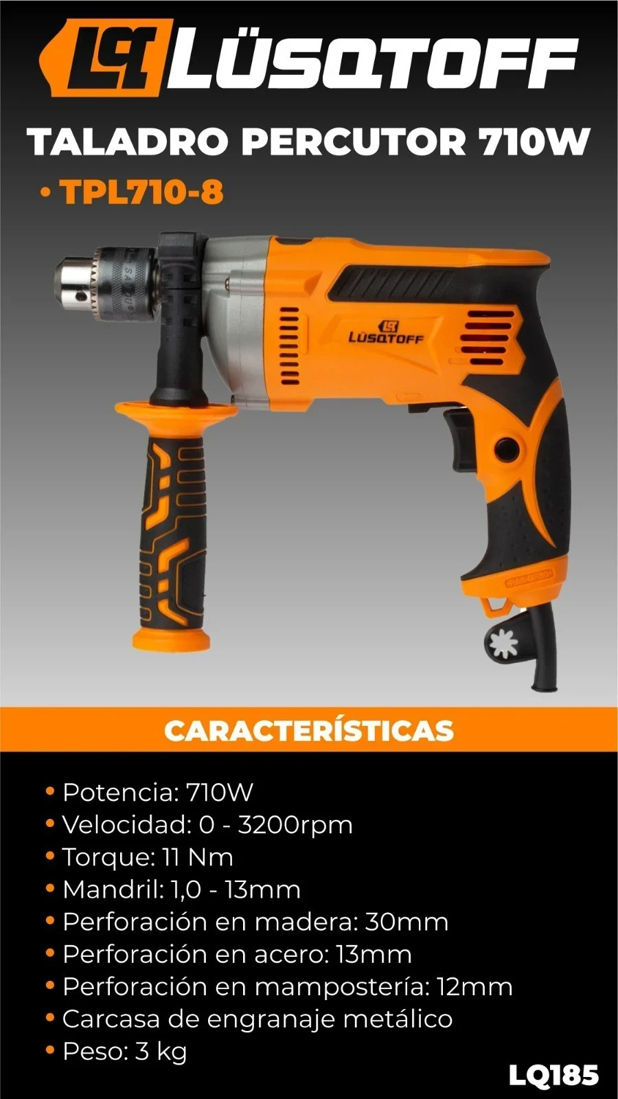 Taladro Lüqstoff tpl710-8 13mm