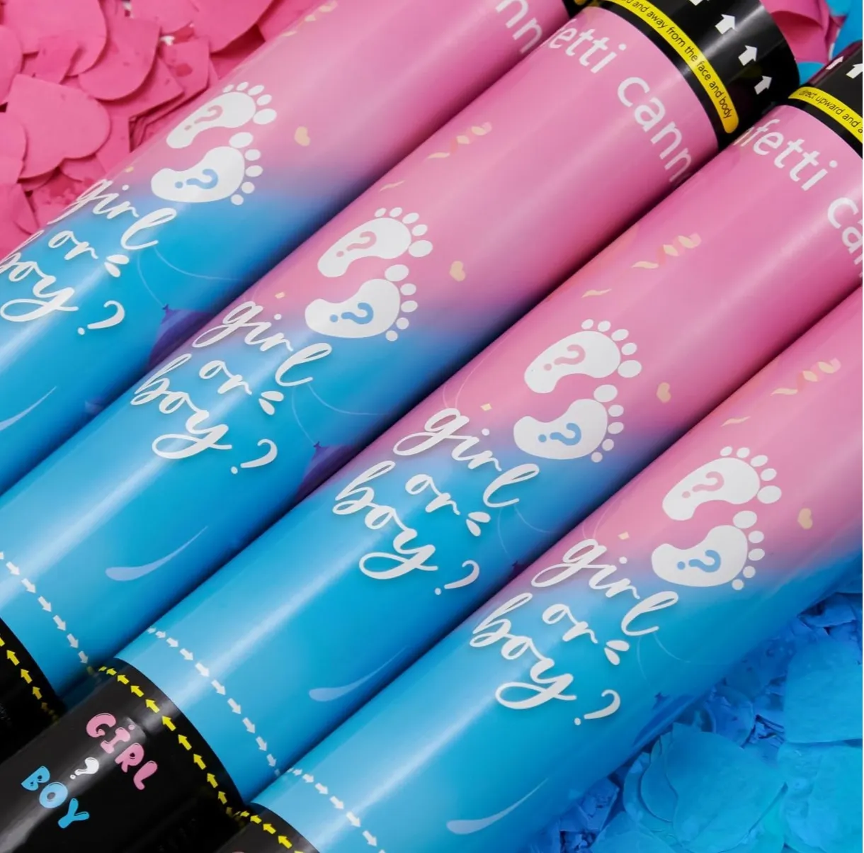 Cañon 28cm revelador de sexo rosa/celeste 4