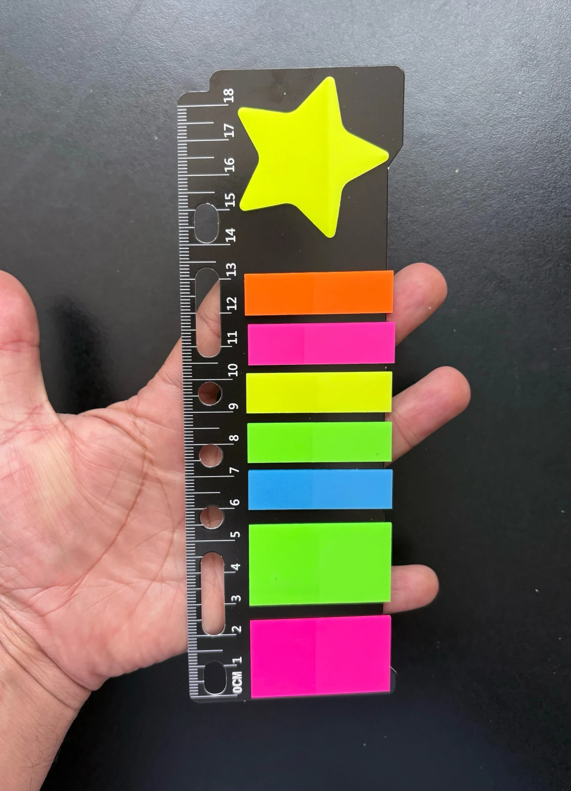 Tira de post it con regla de 18 cm  6