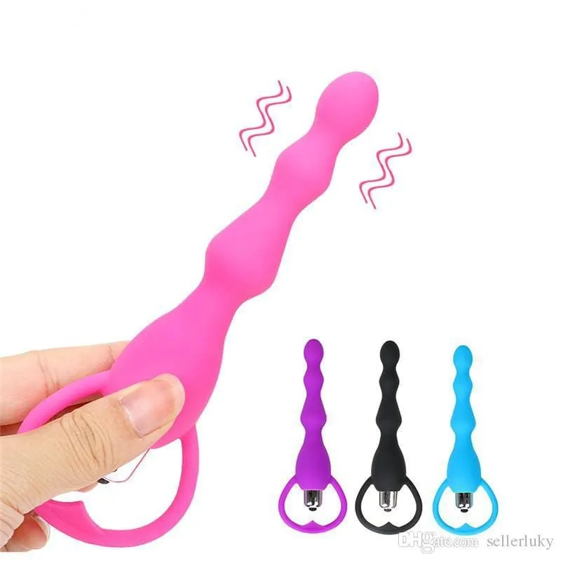 Vibradores anales con múltiples perlas