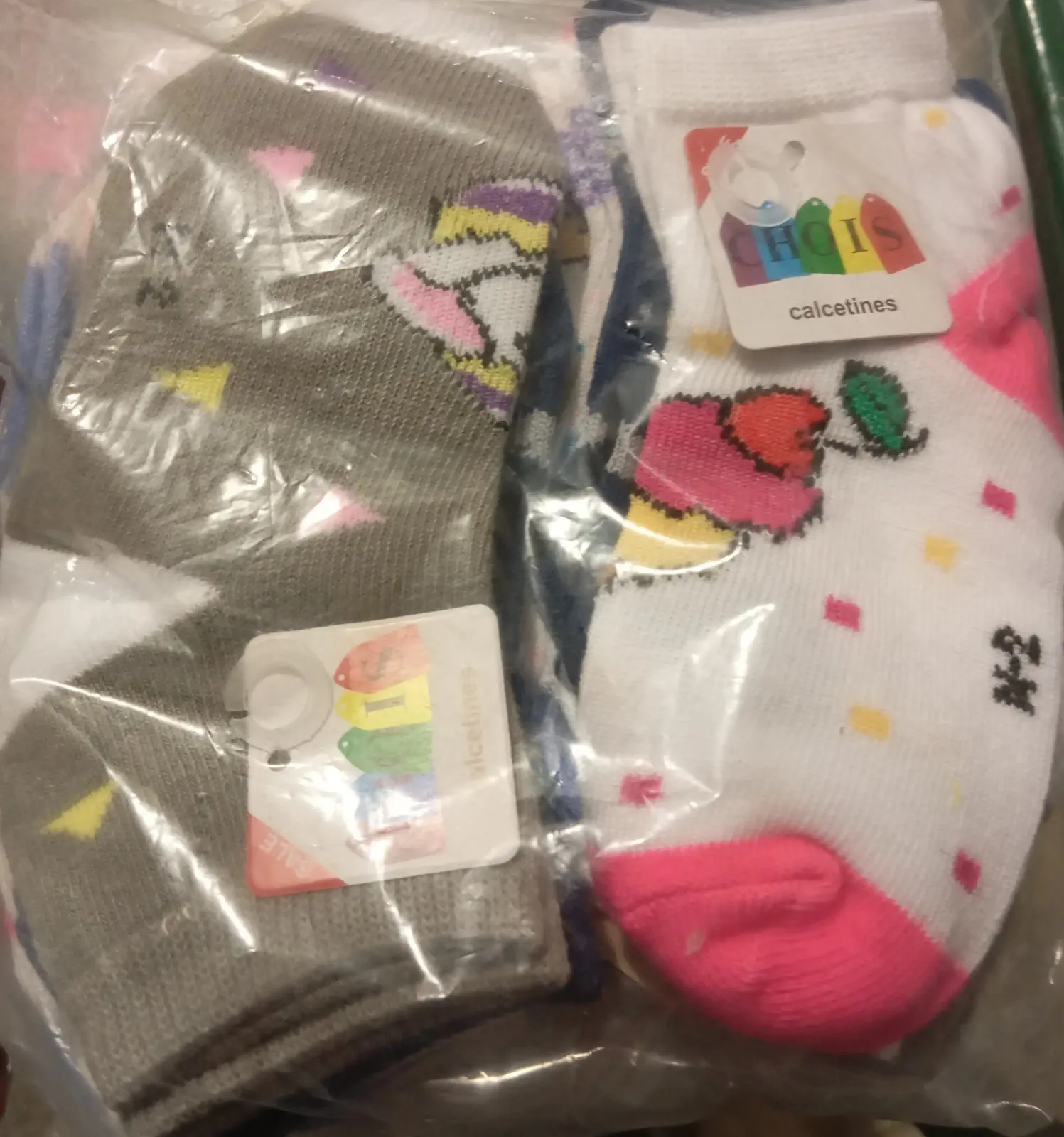 Docena de calcetas tines para niña 6-8