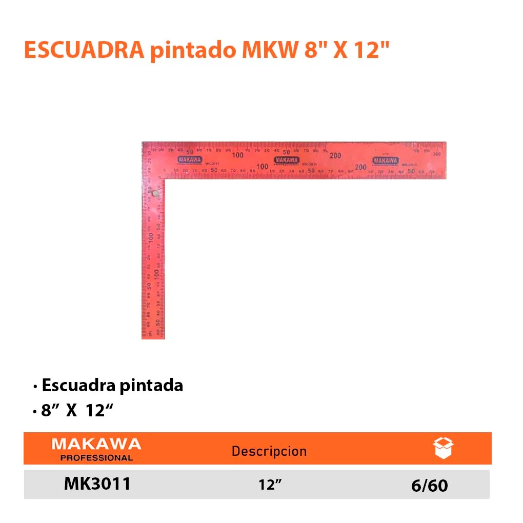 ESCUADRA PEQUEÑO pintado MKW 8" X 12" 