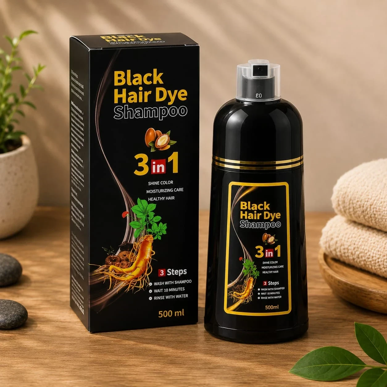 SHAMPOO TINTE 500ML NEGRO
