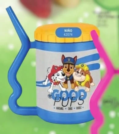 SORBITO PAW PATROL PUPS 414ML PLASTICO NIÑO