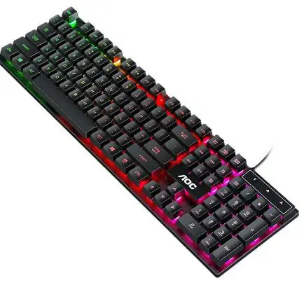 Teclado gamer con luz led 