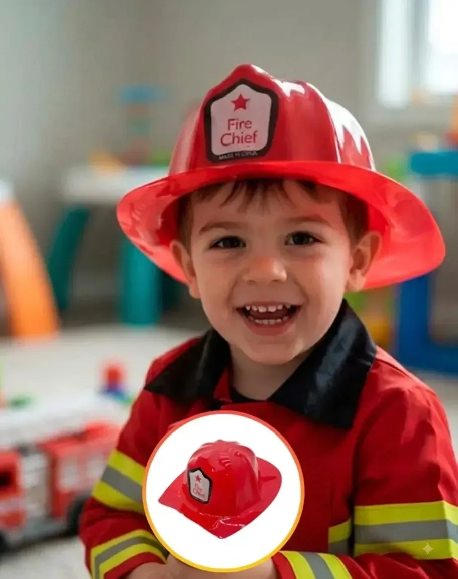 Sombrero/gorro plastico casco bombero 